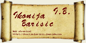 Ikonija Barišić vizit kartica